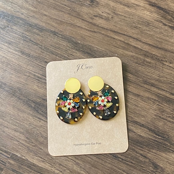 J.crew Lucite and crystal shield earring - Picture 2 of 9